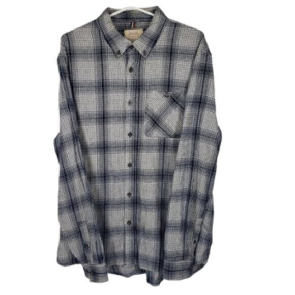Boston Traders Men's Cotton Flannel Checkered Long Sleeve Shirt XL Vintage - Picture 2 of 15